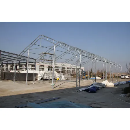 Zelthalle mit Satteldach 10x24,4 m PVC 900 g/m²