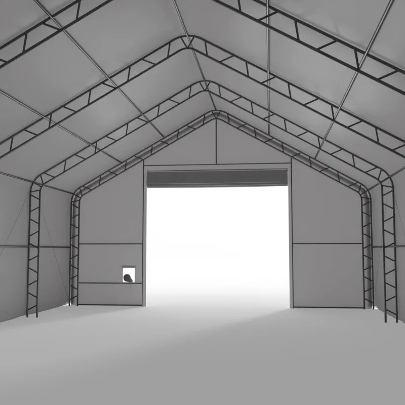 XL Zelthalle mit Giebeldach 12,2x30,5m PVC 900g/m2