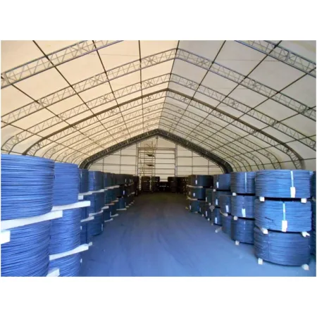 Zelthalle mit Schrägdach 21,35x61m PVC 750g/m2