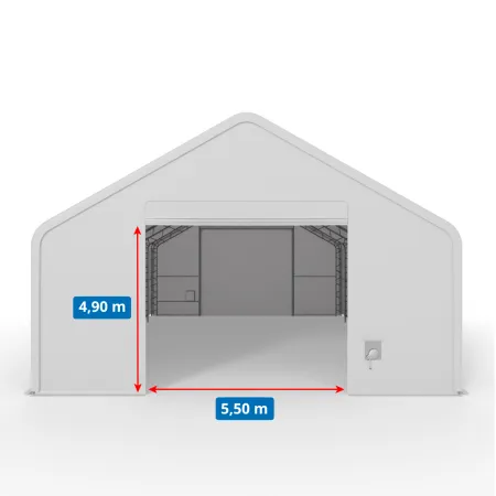 Zelthalle mit Schrägdach 21,35x61m PVC 750g/m2