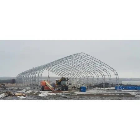 Zelthalle mit Satteldach 18,3x24,4 m PVC 750 g/m²