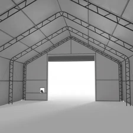 Zelthalle mit Satteldach 18,3x45,75 m PVC 750 g/m²