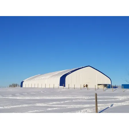 Zelthalle mit Satteldach 18,3x45,75 m PVC 900 g/m²