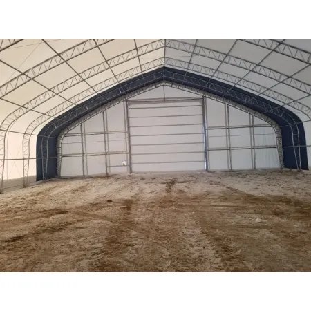 Zelthalle mit Schrägdach 18,3x45,75m PVC 900g/m2