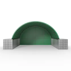 Rückwand für Containerüberdachung in grün 6m PVC 900g/m2