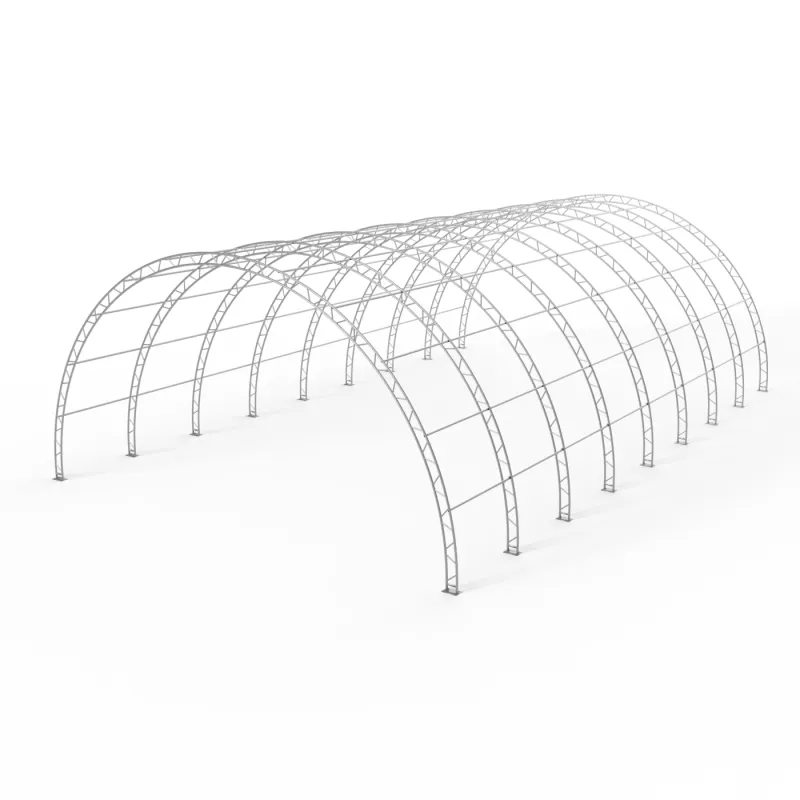 Rundbogen-Zelthalle 15,25x36,6m PVC 750g/m²