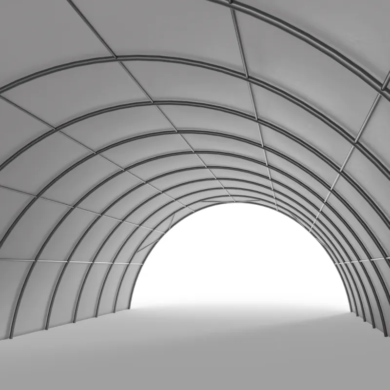 Rundbogen-Zelthalle 12,2x24m PVC 750g/m²