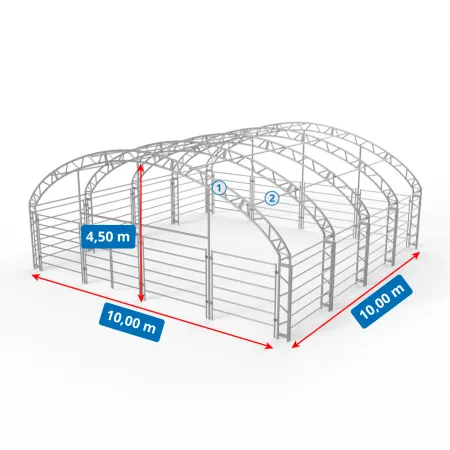 Tiergehege 10x10m PVC 900g/m2