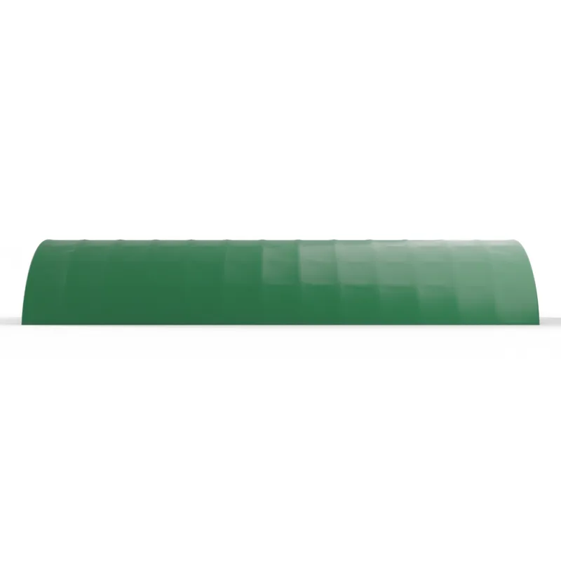 Rundbogen-Zelthalle 12,2x24m PVC 750g/m² in der grünen Ausführung