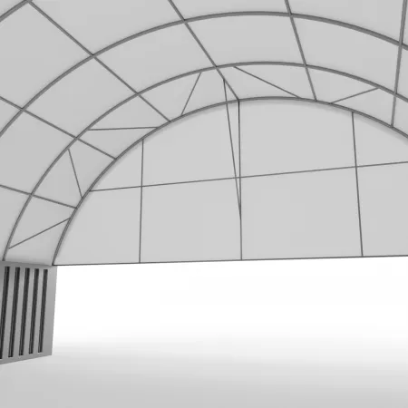 Giebelverkleidung mit Gestell für 10m Überdachung PVC 750g/m²