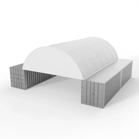 Giebelverkleidung mit Gestell für 8m Überdachung PVC 750g/m²