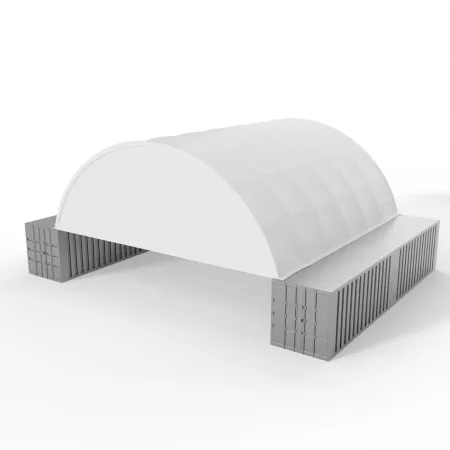 Giebelverkleidung mit Gestell für Überdachung für verstärkte Ausführung 12 m PVC 750 g/m²