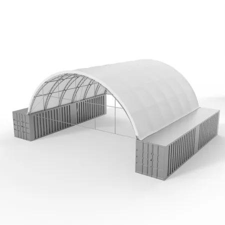 Giebelverkleidung mit Gestell für Überdachung für verstärkte Ausführung 12 m PVC 750 g/m²