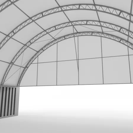 Giebelverkleidung mit Gestell für Überdachung für verstärkte Ausführung 12 m PVC 750 g/m²