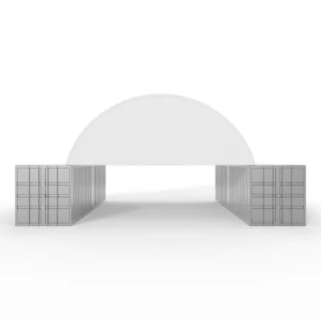 Giebelverkleidung mit Gestell für 8m Überdachung PVC 900g/m²