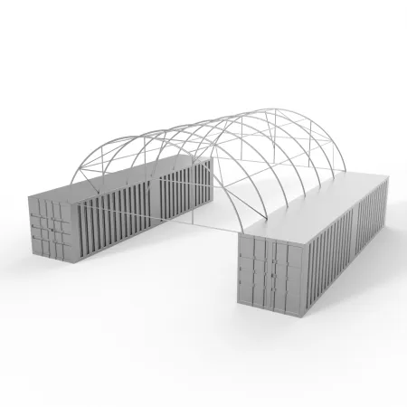 Giebelverkleidung mit Gestell für 8m Überdachung PVC 900g/m²