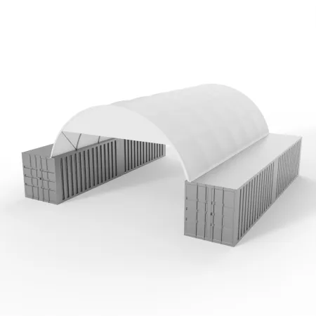 Giebelverkleidung für 8m Überdachung PVC 750g/m²