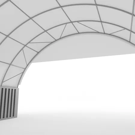 Giebelverkleidung für 8m Überdachung PVC 900g/m²