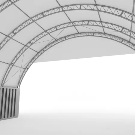 Giebelverkleidung mit Gestell für 12m verstärkten Überdachung PVC 750g/m²