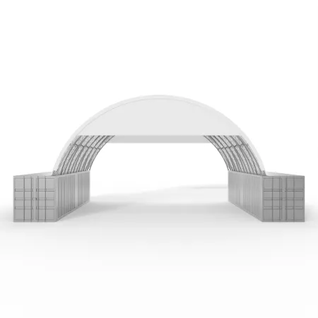 Giebelverkleidung mit Gestell für 12m verstärkten Überdachung PVC 750g/m²