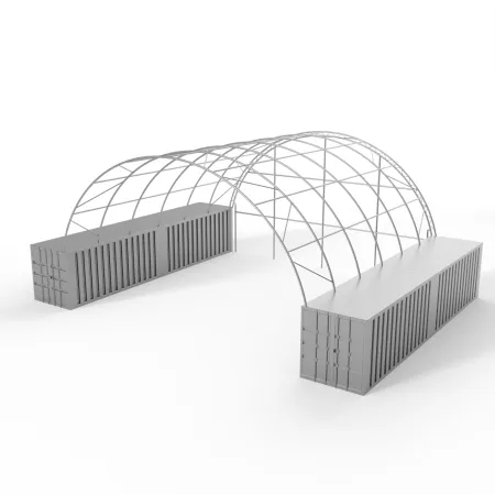 Rückwand für Container Überdachung 10 m PVC 750 g/m²