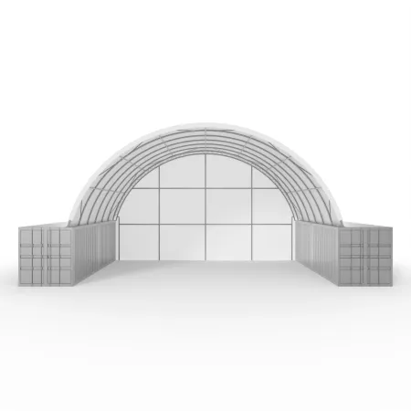 Rückwand für verstärkte Containerüberdachung 12m PVC 750g/m2