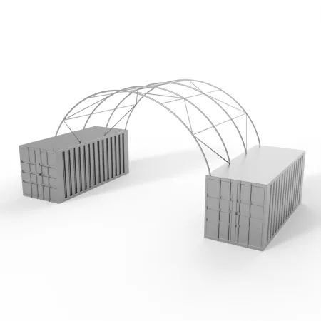 Rückwand für Container Überdachung in grüner Ausführung 6 m PVC 750 g/m²