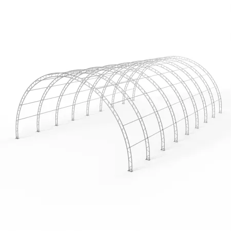 Bogenhalle 15,25x24,4 m PVC 900 g/m² in grüner Ausführung