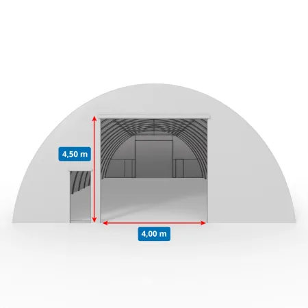 Gebogene Zelthalle 12,2x24m PVC 750g/m2