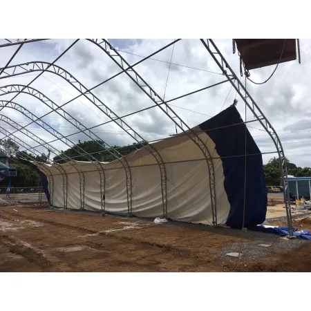 Zelthalle XXL mit Satteldach 12,2x24,4 m PVC 900 g/m²