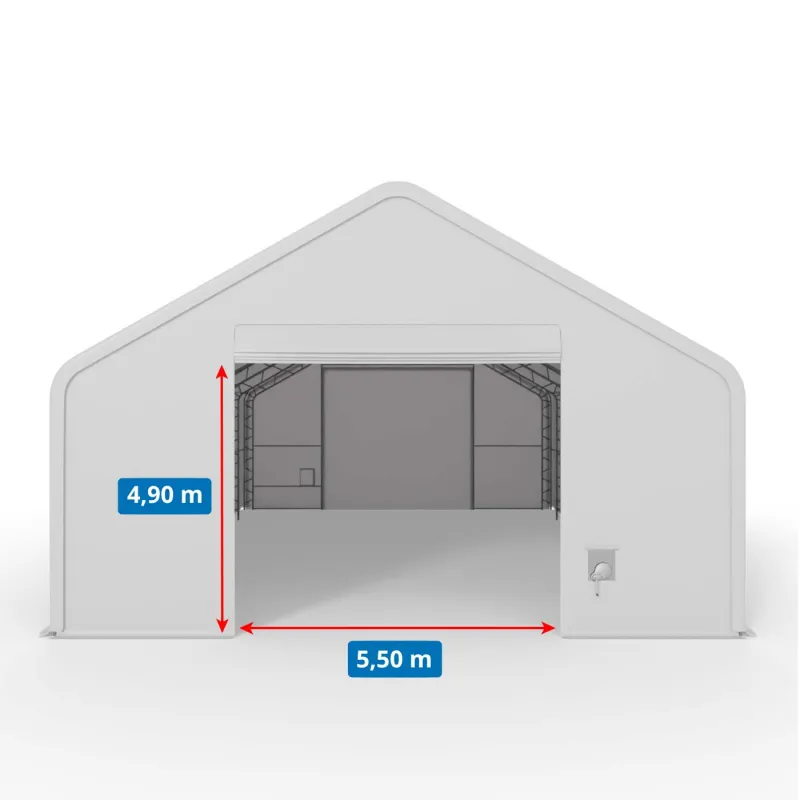 Zelthalle XL mit Giebeldach 15,25x30,5m PVC 750g/m2