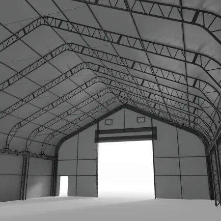 XL Zelthalle mit Giebeldach 15,25x24,4m PVC 900g/m2