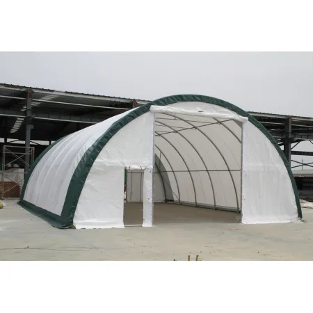 Gebogene Zelthalle 9,15x12m PVC 750g/m2