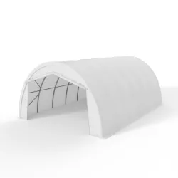 Gebogene Zelthalle 6.1x9.15m PVC 750g/m2
