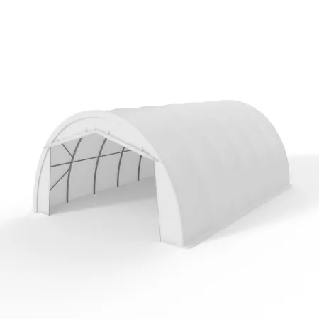 Gebogene Zelthalle 6.1x9.15m PVC 750g/m2