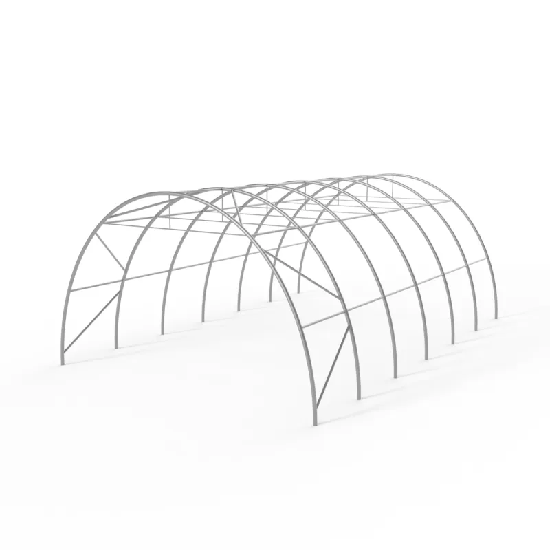 Gebogene Zelthalle 6.1x9.15m PVC 750g/m2