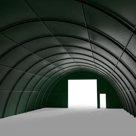 Doppelseitige Wand für Rundbogenhalle 12 m in grüner Ausführung PVC 750 g/m²