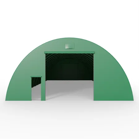 Doppelseitige Wand für Rundbogenhalle 12 m in grüner Ausführung PVC 750 g/m²