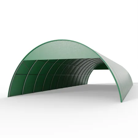 Giebelverkleidung für Rundbogenhalle 12 m in grüner Ausführung PVC 900 g/m²