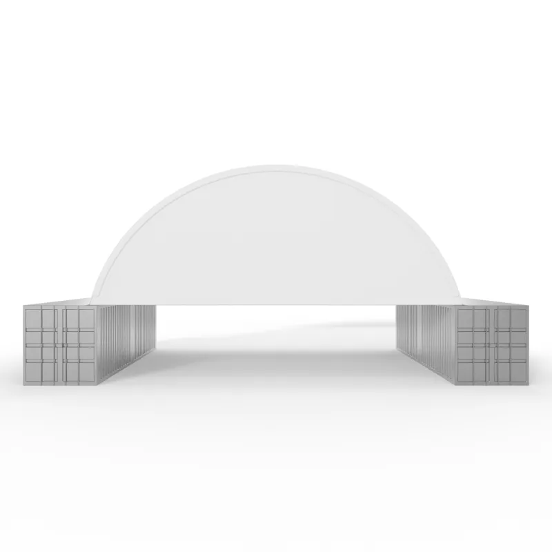 Giebelverkleidung mit Gestell für 12m verstärkten Überdachung PVC 900g/m²