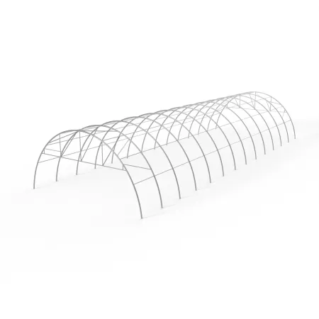 Giebelverkleidung mit Gestell für Bogenhalle 12 m in grüner Ausführung PVC 750 g/m²