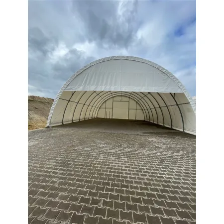Giebelverkleidung mit Gestell für Bogenhalle 12 m PVC 750 g/m²