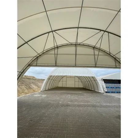 Giebelverkleidung mit Gestell für Bogenhalle 12 m PVC 750 g/m²