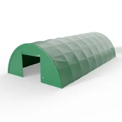 Verstärkte Bogenhalle 12,2x24 m PVC 900 g/m² in grüner Ausführung