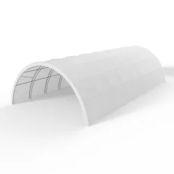 Verstärkte Rundbogenhalle 12,2x18 m PVC 750 g/m²