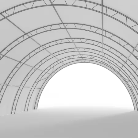 Verstärkte Rundbogenhalle 12,2x18 m PVC 900 g/m²