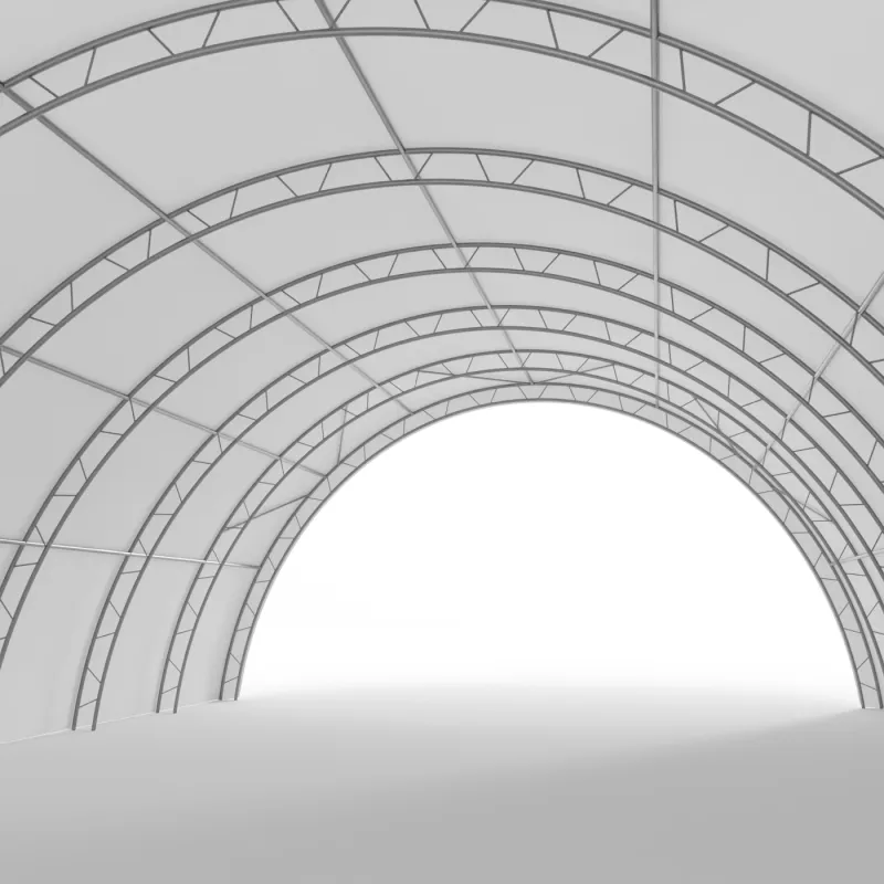 Verstärkte Rundbogenhalle 12,2x24 m PVC 750 g/m²