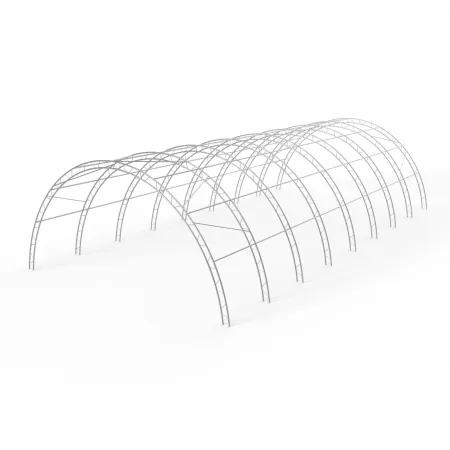 Verstärkte Rundbogenhalle 12,2x30 m PVC 900 g/m² in grüner Ausführung