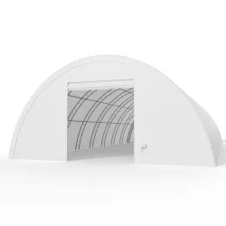 Beidseitige Wand für eine verstärkte Rundbogenhalle 12 m PVC 750 g/m²