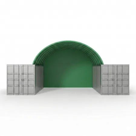 Rückwand rahmenlos für Container Überdachung in grüner Ausführung 6 m PVC 750 g/m²